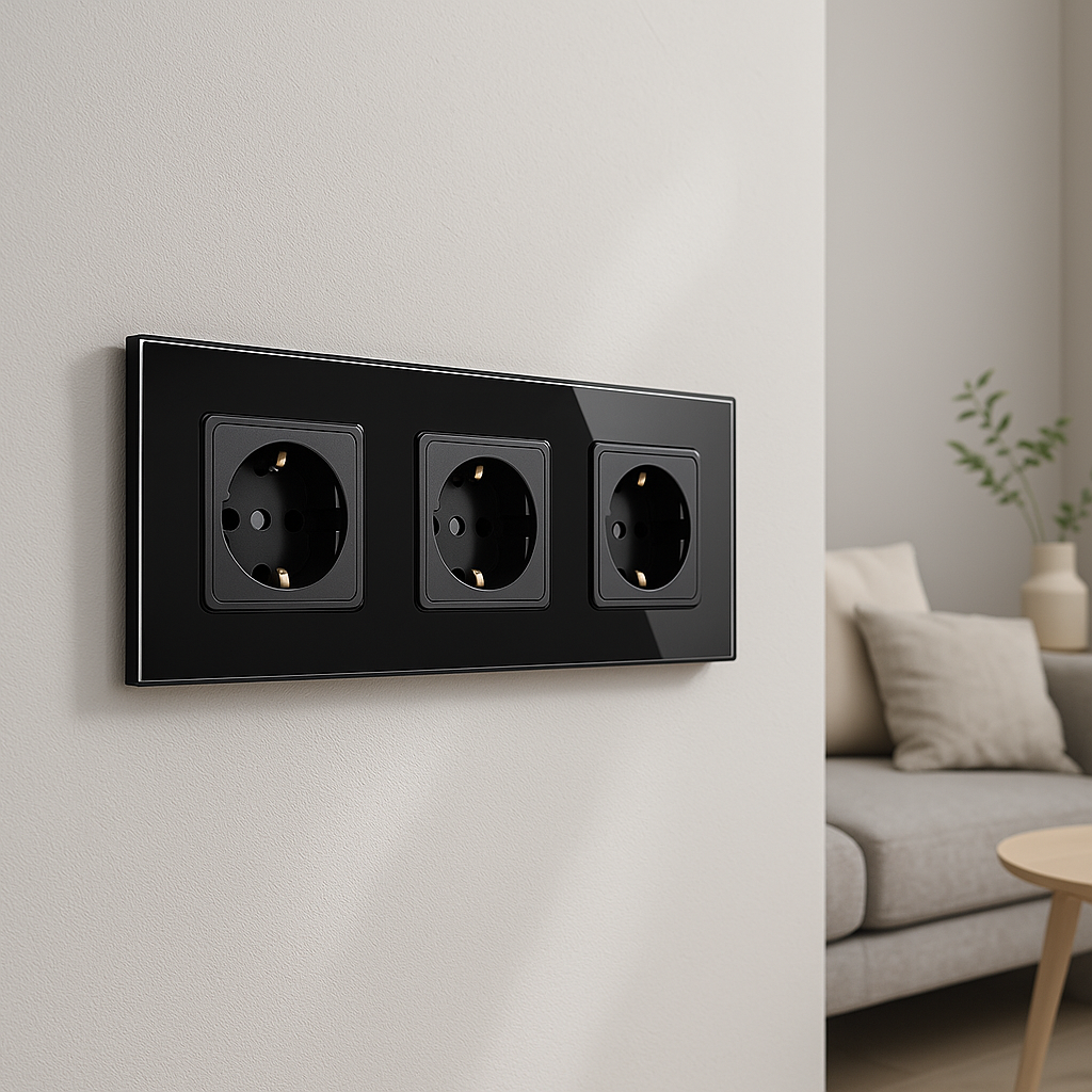 Steckdose | 1 + 1 + 1